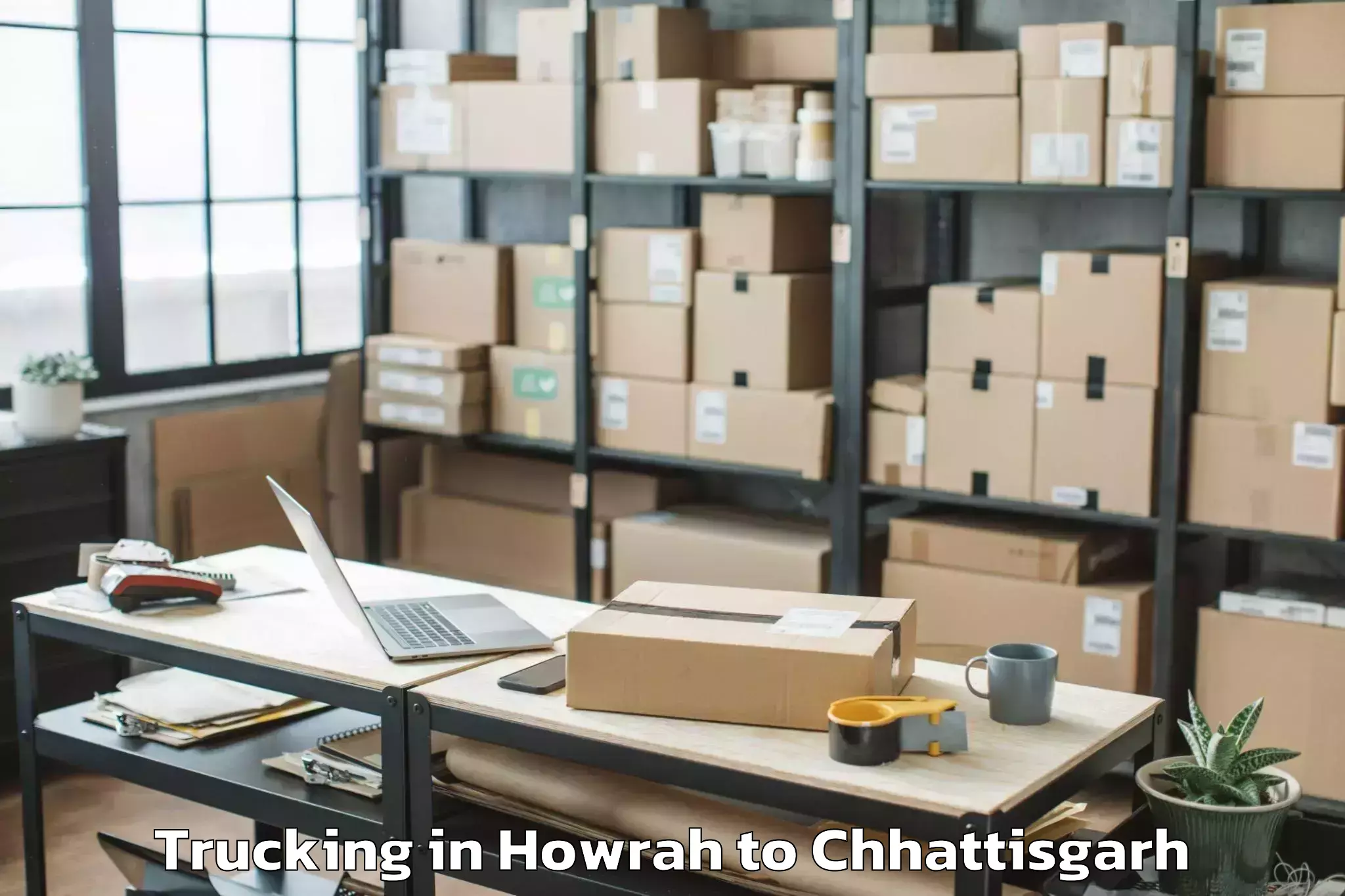 Leading Howrah to Champa Trucking Provider